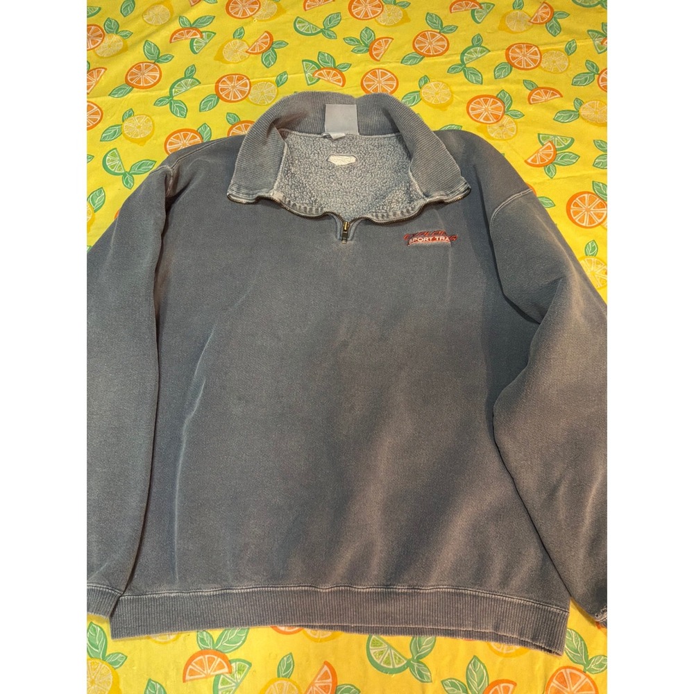 Authentic Pigment Ford Explorer Sport Trac Quarter Zip Mens XL Blue